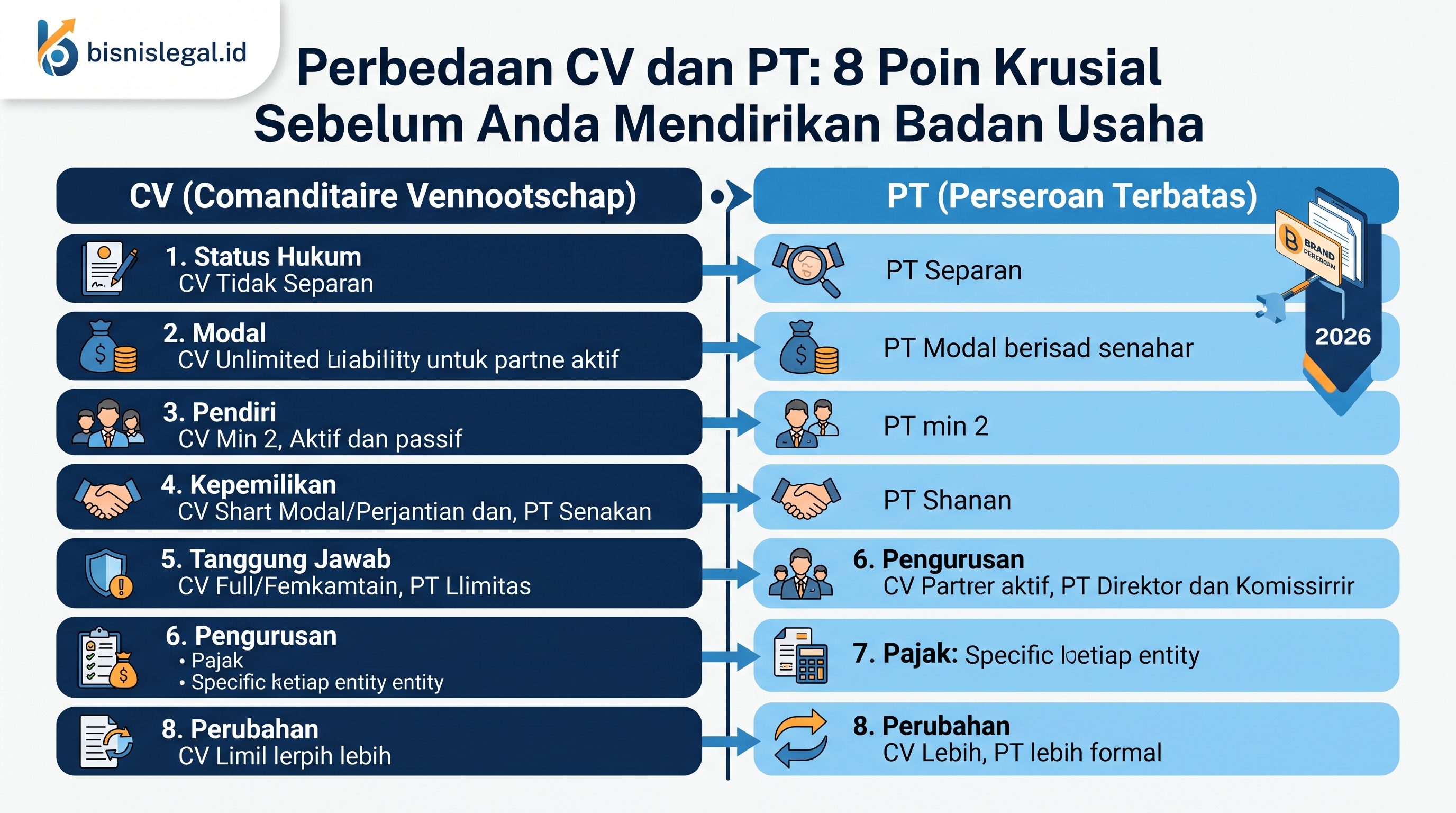 Jangan Salah Pilih! Ini Perbedaan CV dan PT yang Wajib Dipahami Pemilik Usaha di 2026