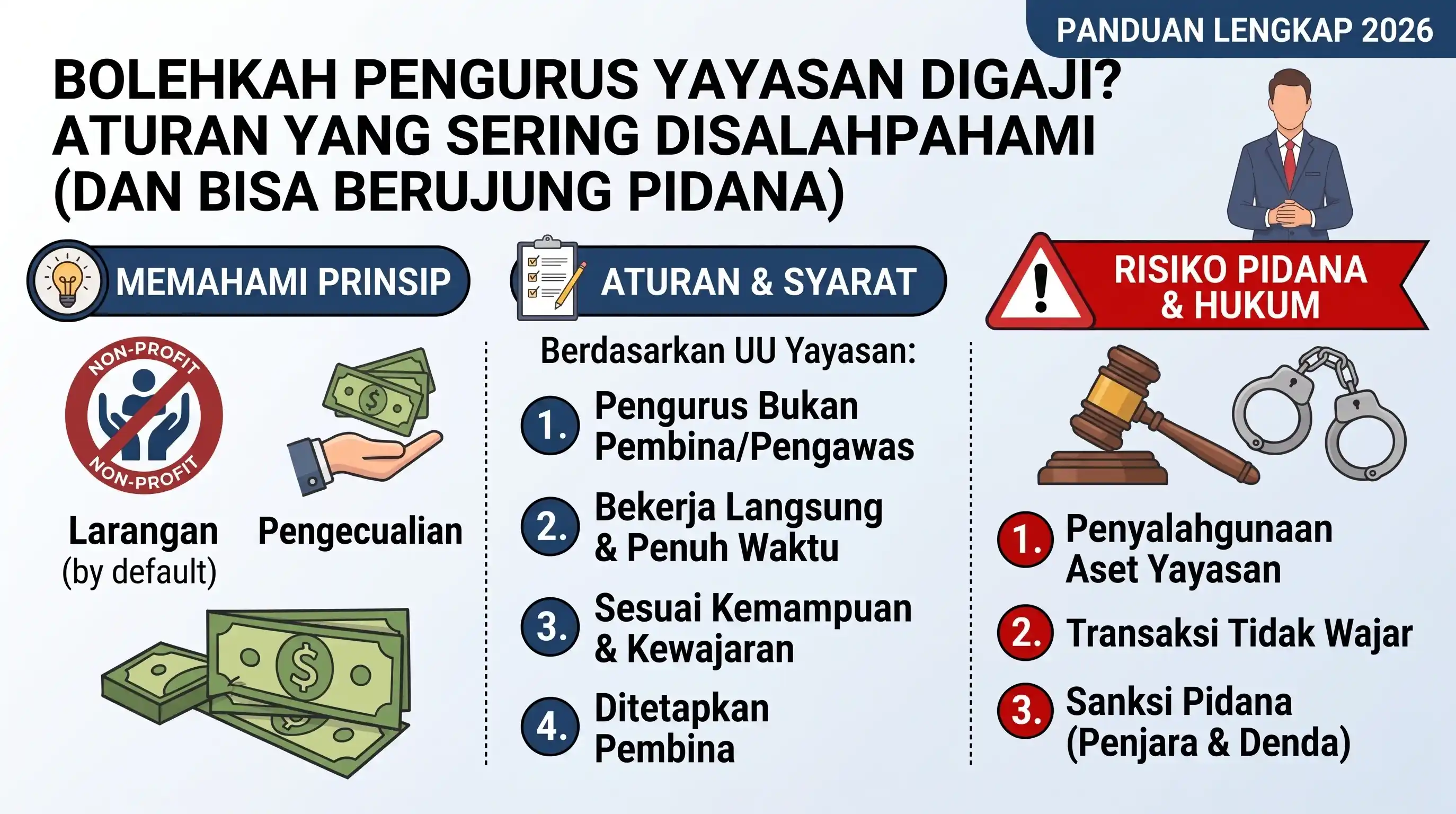 Bolehkah Pengurus Yayasan Digaji? Aturan yang Sering Disalahpahami (dan Bisa Berujung Pidana)