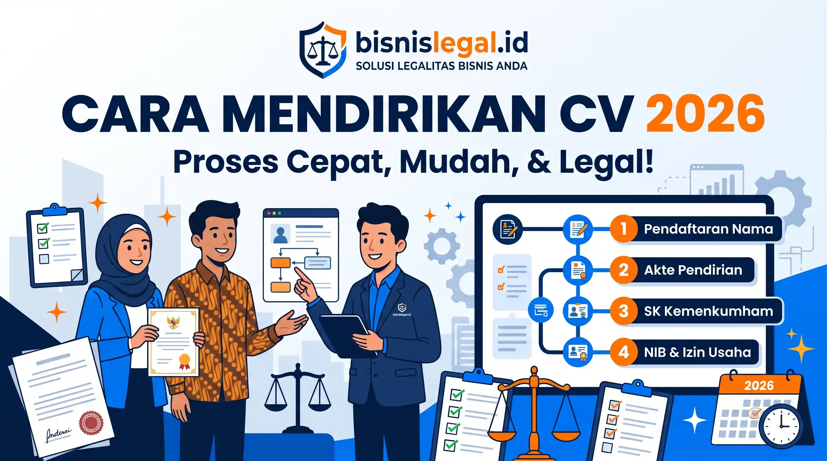 Cara Mendirikan CV 2026: Syarat, Biaya, dan Proses Terbaru